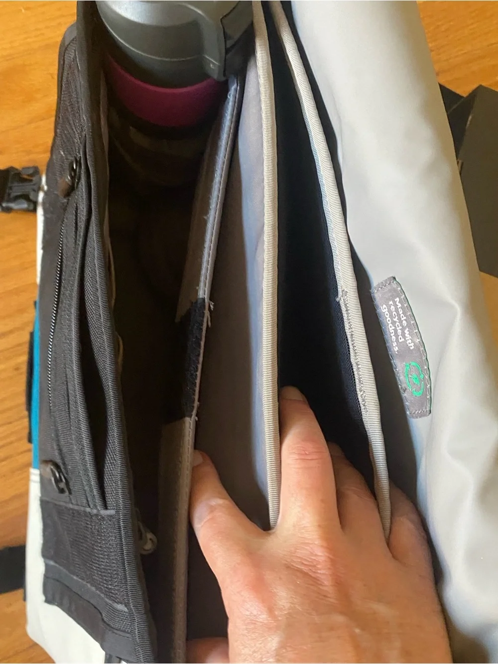 Timbuk2 Teal and White Classic Messenger Bag
